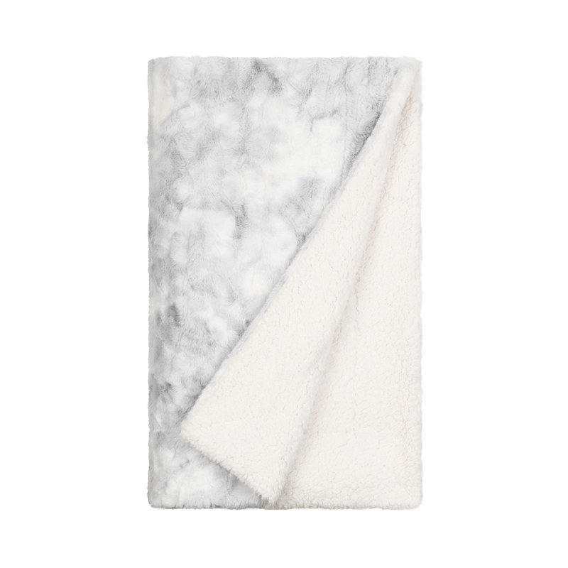 Jeté en fausse fourrure Sherpa Tie Dye