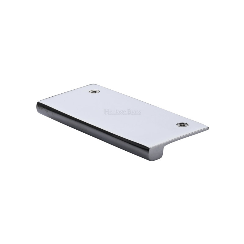Heritage Brass Heritage EPT Edge Pull Cabinet Handle, 9cm, Polished Chrome