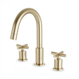Round 8" Widespread Lavatory Faucet With Cross Handles Black