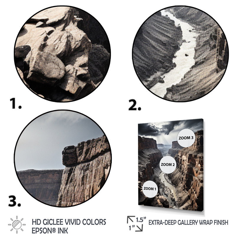 Canyon Photo Silent Majesty I - impression, H 20 po x l 12 po x P 1 po, Cadre photo noir