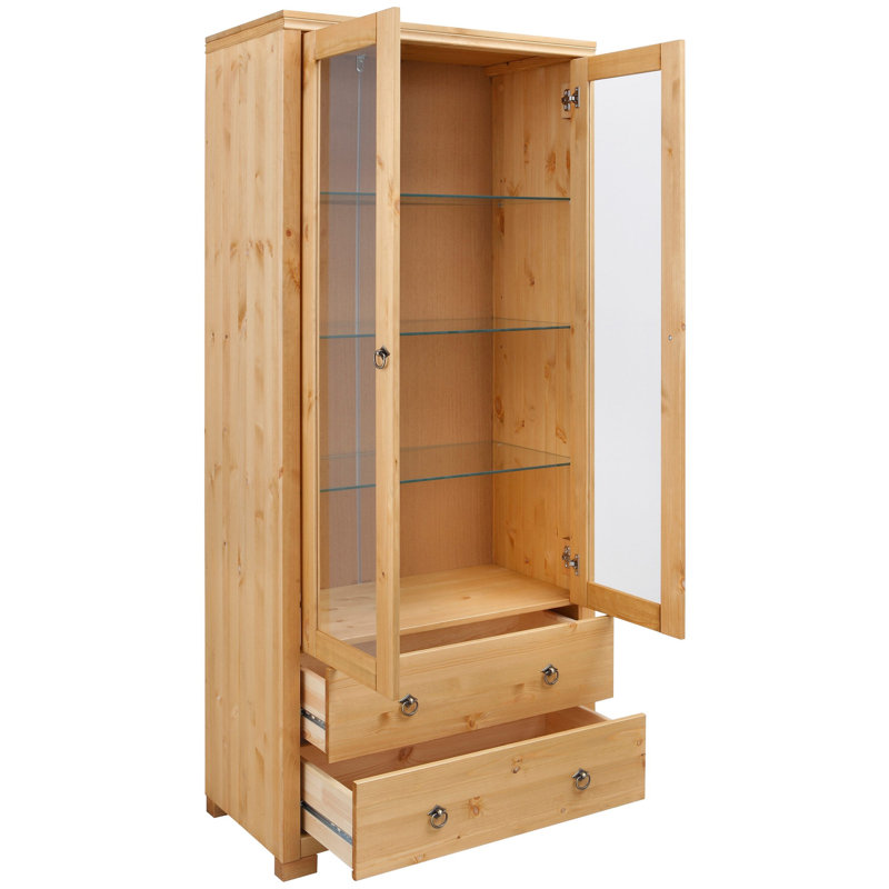 Crippen Display Cabinet, Natural Brown
