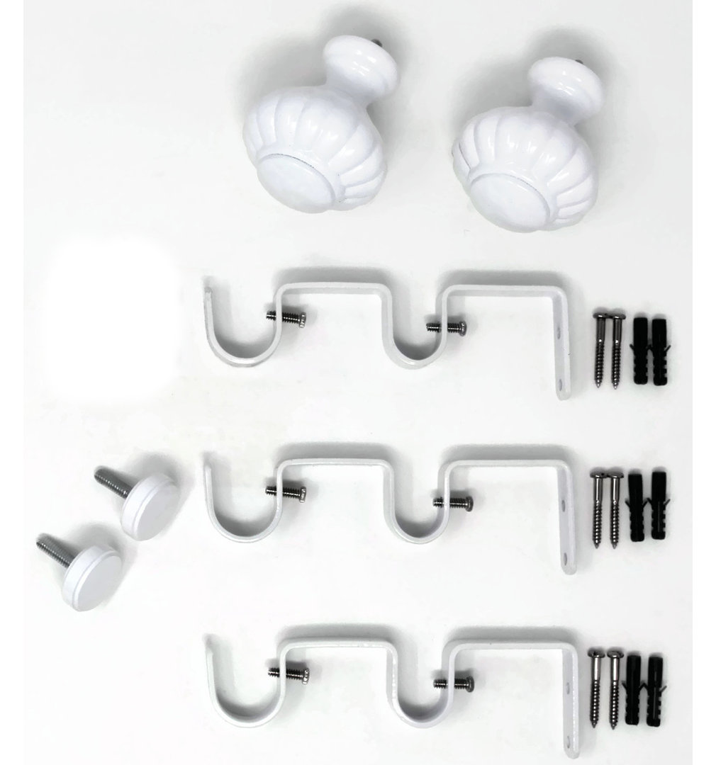 Mull Steel Adjustable Double Curtain Rod House of Hampton® 