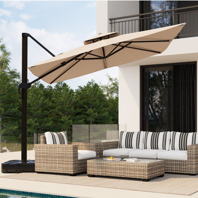 Parasol de patio en porte-à-faux 10 x 10 pi