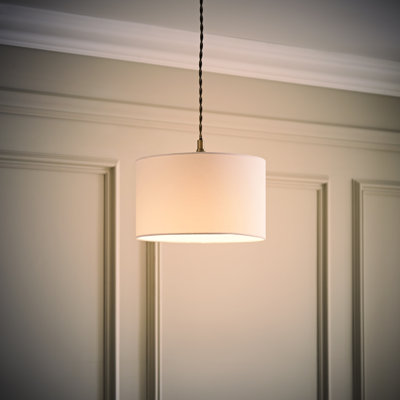 Drum Cotton Pendant Shade ( Screw On )
