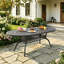  Ensemble repas de patio avec table ovale Suset, coussins blanc cassé inclus-1573647340-1573647313
