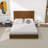 Genka Mid Century Modern Velvet Upholstered Platform Bed-87424998-101185471