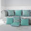 Housse et insert de coussin intérieur / extérieur en polyester Aquatic Peacock-86699621-86699620