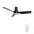 44"  DC Motor 3 - Blade LED Flush Mount Ceiling Fan with Remote Control and Light Kit Included-931946911