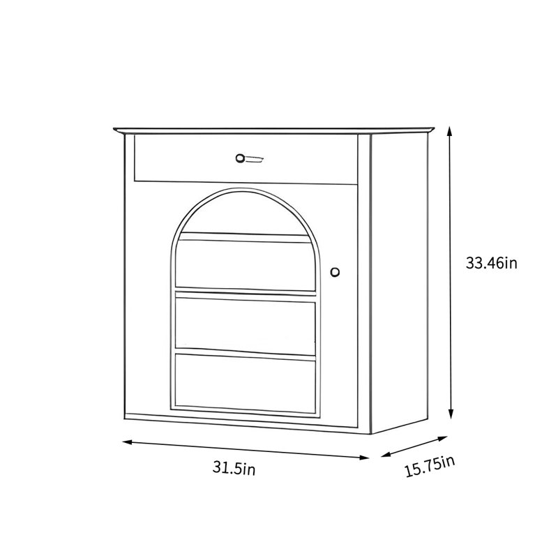 Armoire de rangement multifonctionnelle, Beige