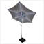 Parasol solaire à DEL avec rayures et inclinaison facile, idéal pour les rassemblements extérieurs nocturnes et une durabilité accrue-130067602