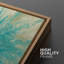 Aqua Blue Abstract Burst Contemporary Wall Decor Set Framed Master Bedroom Wall Art Work 2 Pieces Print-1967874906-1967874902