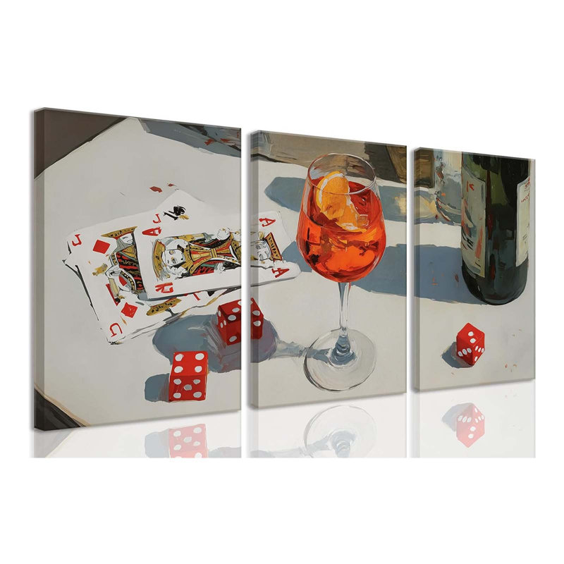 3 Piece Wrapped Canvas Print, 60 cm H x 120 cm W