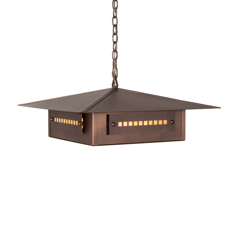 Moss Creek Stepping Stone 4 - Light Lantern Pendant, Cinnamon Coffee Metallic