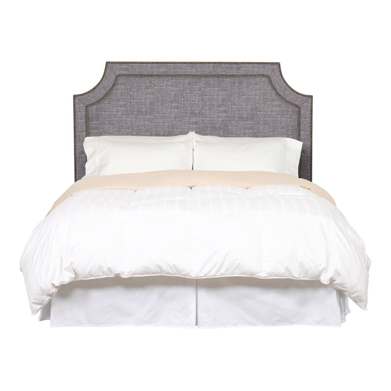 Tête de lit tapissier Audrey / Asher, Chenille Crypton® ardoise Nomad, Non