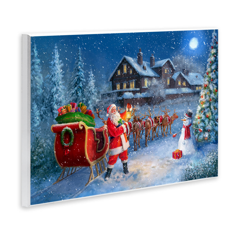 «Santa Snowy Night View» par Grateful Licensing, H 10 po x l 15 po