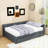 Modern Full Size Upholstered Daybed with Storage Drawers-2143799884