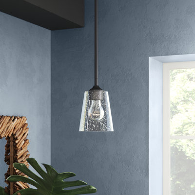 Luminaire suspendu en forme de cloche à 1 lumière Weccacoe