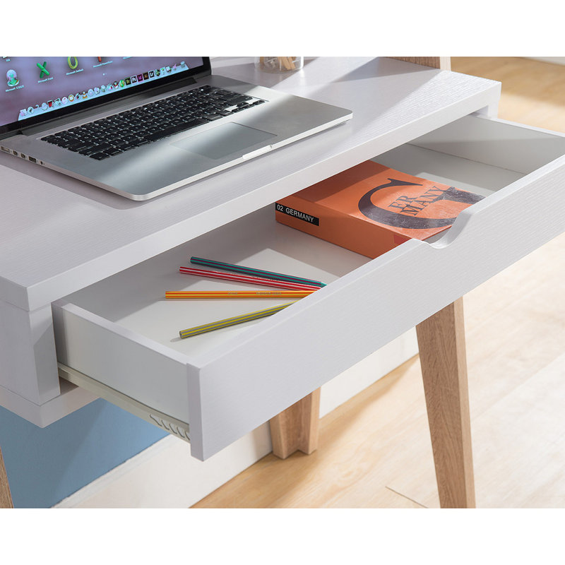 Bureau échelle, bureau d'étude pour bureau personnel, Blanc patiné
