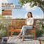 Outsunny Garden Bench 2 Seater Wooden with Ergonomic Backrest Light Brown