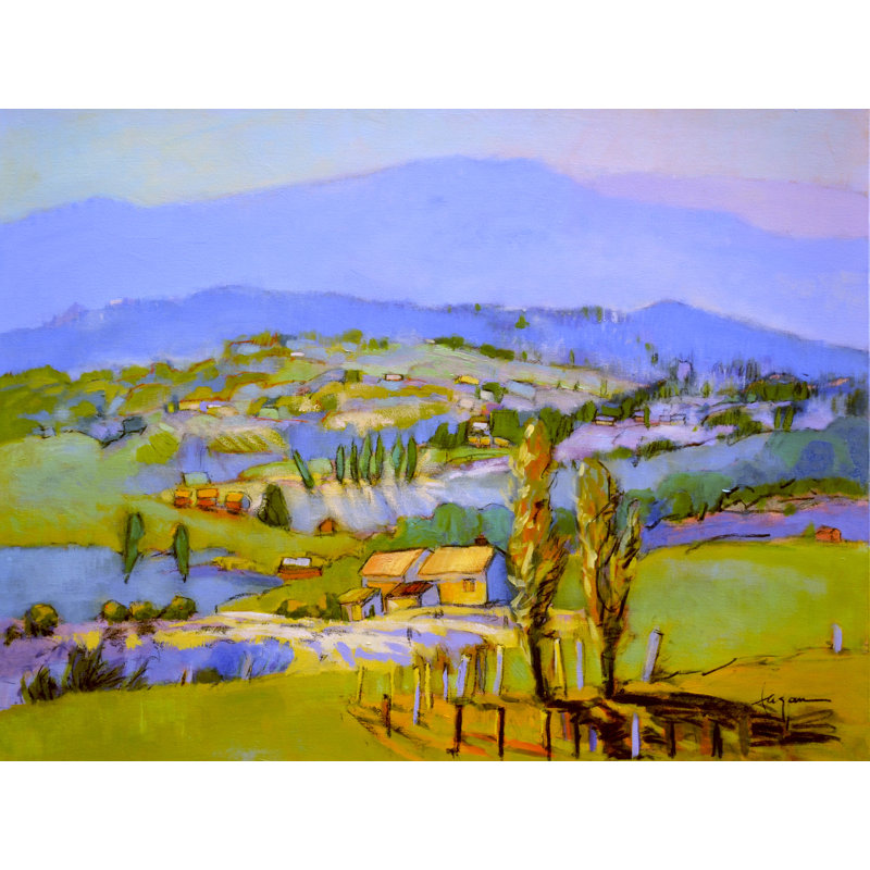 Provence Fields by Dorothy Fagan - Wrapped Canvas Print, 20 cm H x 30 cm W