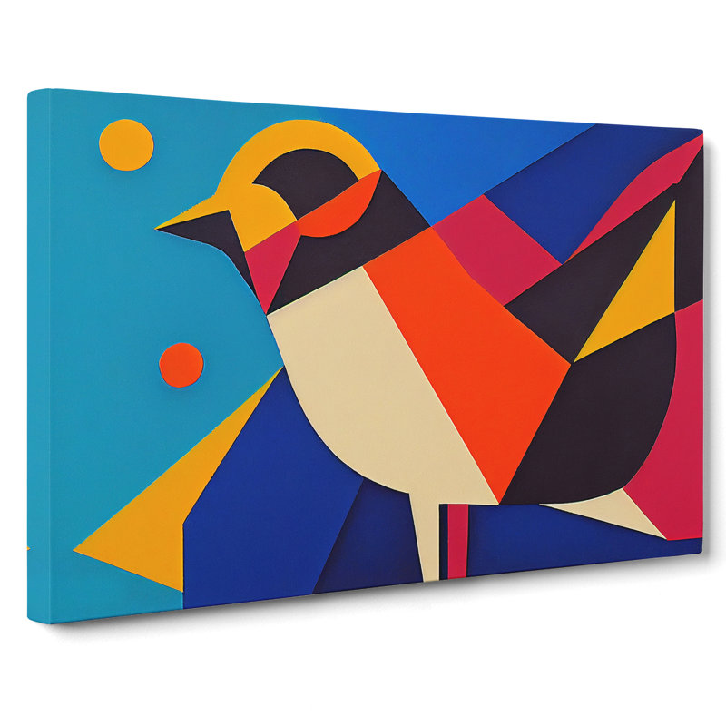 Pleasant Abstract Bird - Wrapped Canvas, 40cm H x 60cm W x 3cm D