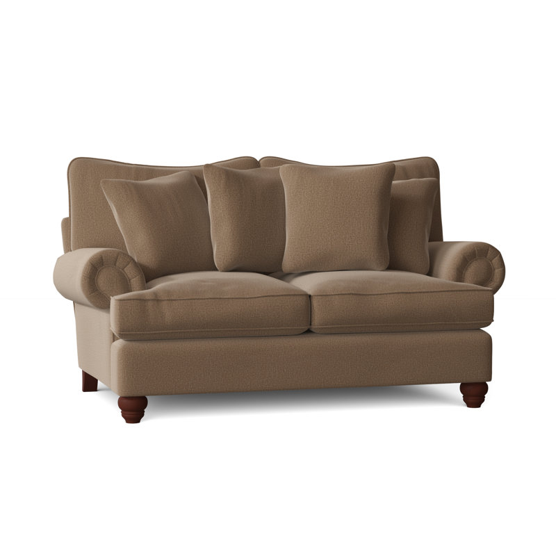 Woodburn Loveseat, Aberdeen 9 Brown Velvet, Manhattan, No