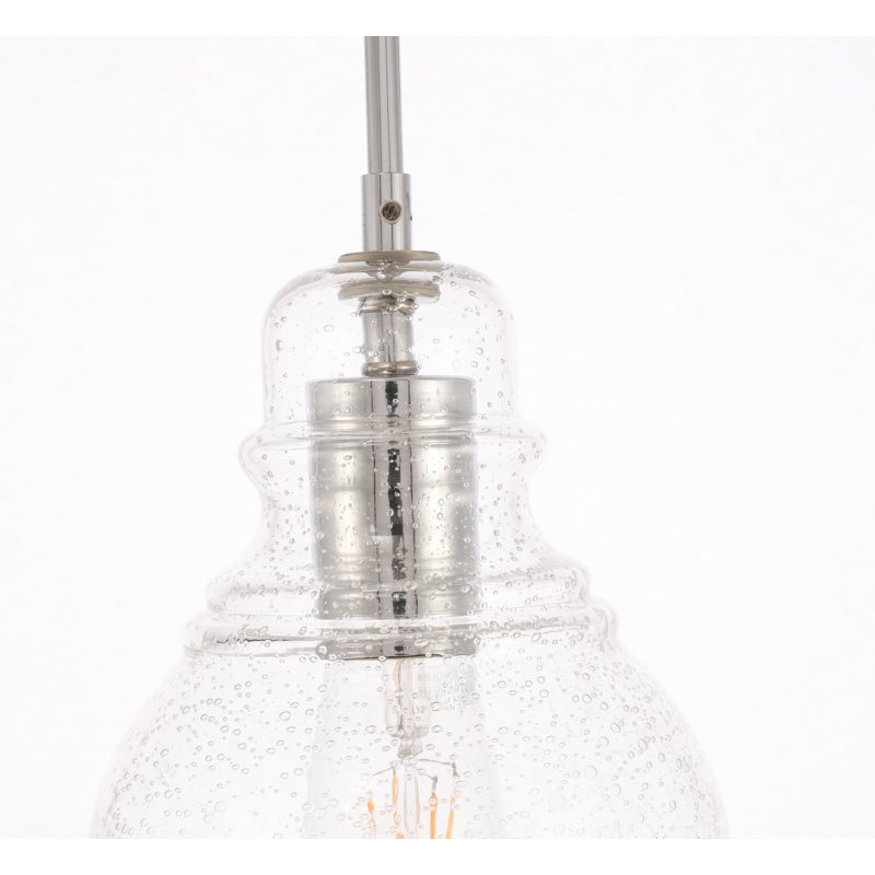 Amara 1 - Light Single Pendant, Chrome, 9.8" H x 6.25" W x 6.25" D