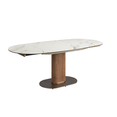 Extendable Marble Top Dining Table