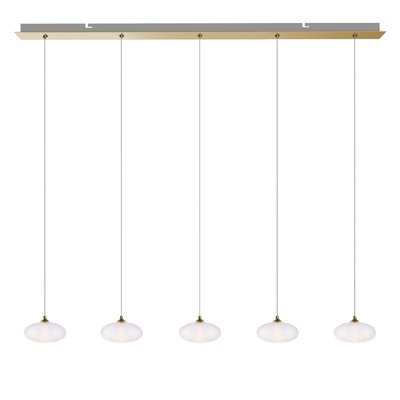 Luminaire suspendu géométrique à DEL 5 lumières Alvie
