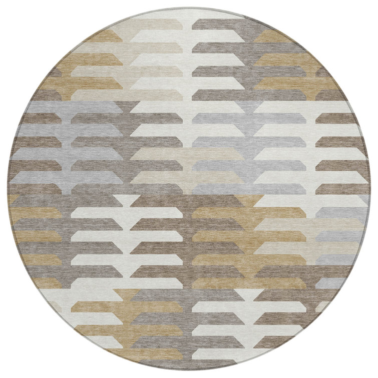 Machine Washable Indoor/Outdoor Aten ACN2328 Geometric Rug