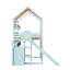 Bunk Bed With Canopy, Slide & Built-In Bookshelves-2082332588