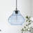 1 - Light 9.05"Wide Pendant Light with Seed Glass Shade-92635381