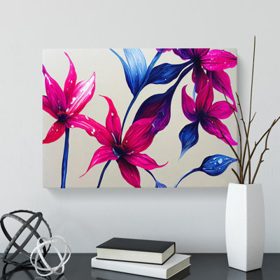 Painted Flowers Vol.1 Abstract - Wrapped Canvas