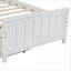 Lit plateforme simple en bois de pin avec 2 tiroirs, sans sommier, blanc pour chambre d'amis