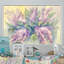 Lilas Bouquet In Vase - reproduction sur toile-2026944844-2026944854