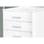 Classeur à roulettes blanc pour le travail de bureau, 3 designs, aspect moderne, rangement mobile à utilisation fluide blanc, 3 tiroirs, conception avec mouvement de tiroir efficace