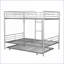 Lit superposé double au-dessus de double avec lit gigogne argent compact pour les chambres partagées