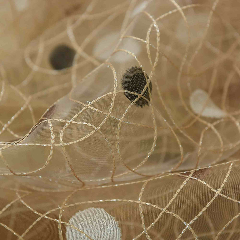 Semi Sheer Curtain Single Panel, Brown