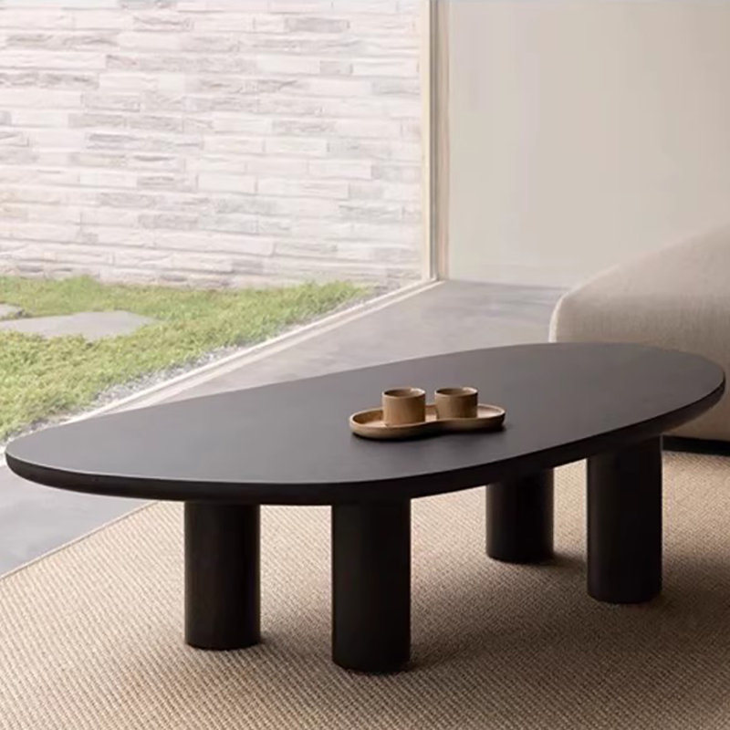 Table basse simple Wabi-sabi, Noir