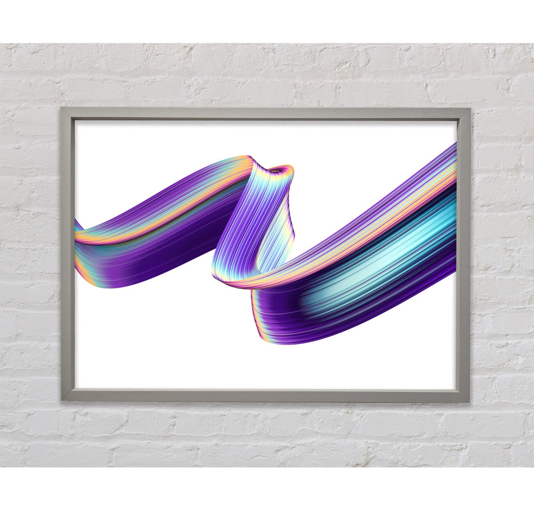 Ribbon Of Purple Neon Light - Einzelner Bilderrahmen Kunstdrucke auf Leinwand