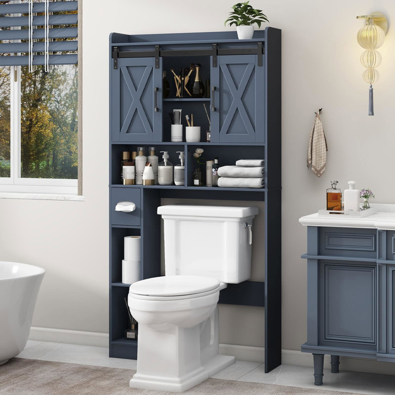 Over The Toilet Storage Cabinet, Blue