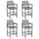 Ensemble de 4 tabourets de bar pour patio avec accoudoirs et repose-pieds