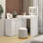 Makeup Vanity with Lighted Mirror, Flip-Top Tabletop, 7 Drawers,9 Compartments, for Bedroom-1492971021