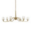 Lustre en laiton 6 lumières Uttermost Barcelona