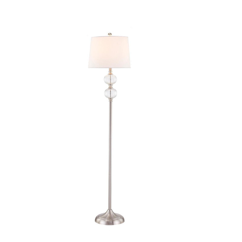 Lampe sur pied traditionnelle 62 po Dedra, Transparent