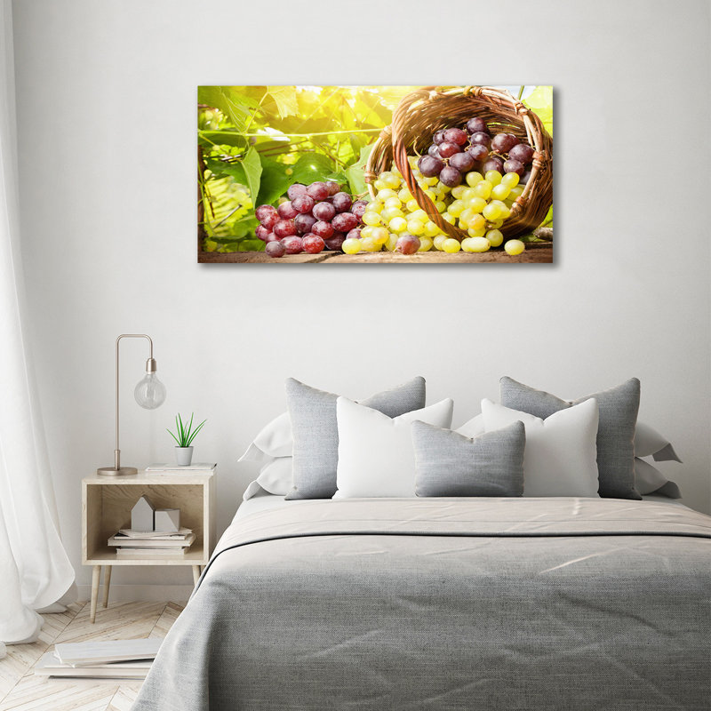 Grapes In The Basket - Wrapped Canvas Print