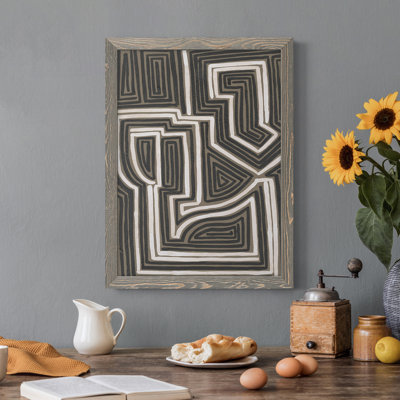 Abstract Maze I - Peinture sur toile encadrée