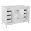 Meuble-lavabo 47 po sans lavabo, armoire seulement, 2 portes et 8 tiroirs, système de fermeture en douceur, design classique, blanc-599922278-599922281