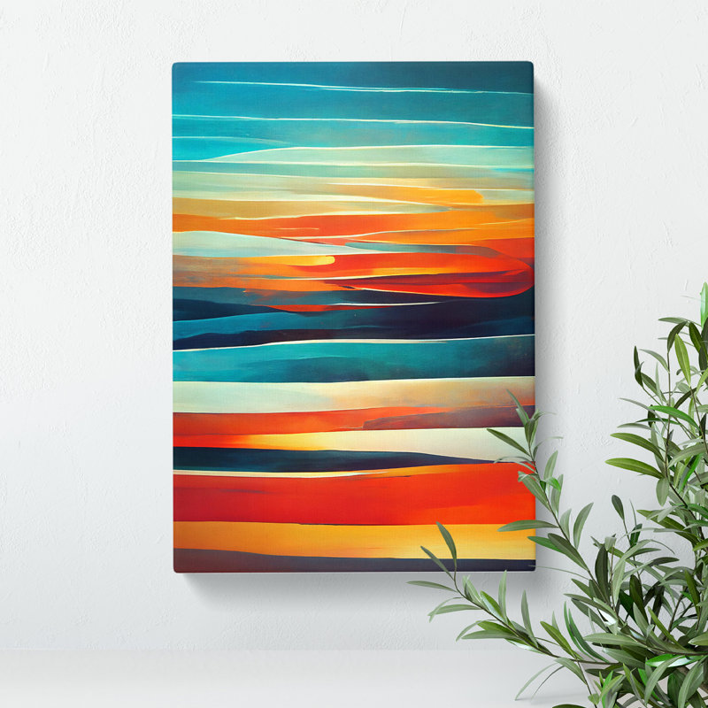 Abstract Sunset No.2 - Wrapped Canvas Print, 50cm H x 35cm W x 3cm D