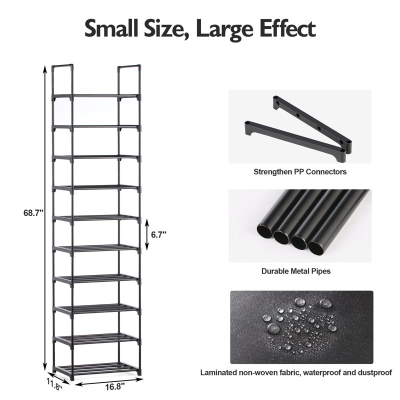 20 Pair Stackable Shoe Rack